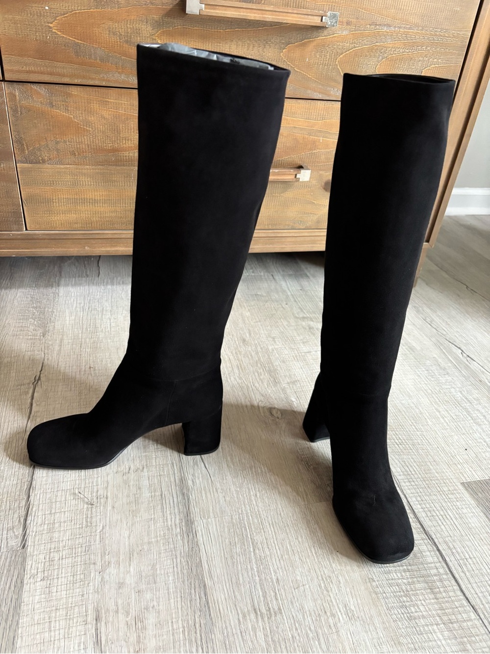 Prada Suede knee- high block boots size 38, NIB authentic - Picture 5 of 10